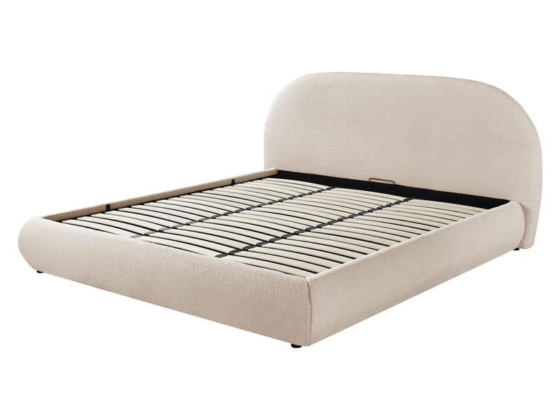 Norian Sängram 180x200 cm i Tyg med Metallstativ med Fasthetsgrad - - Beige - Möbler - Sovrum - Sängram & sängstomme