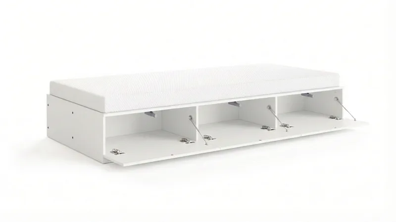 Norrvik Sängram 90x200 cm med förvaring inklusive madrass - Vit - Möbler - Sovrum - Sängram & sängstomme