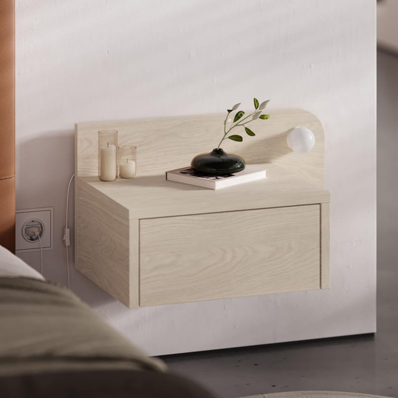 Nosina Sängbord 52 cm - kräm - Möbler - Sovrum - Sängbord