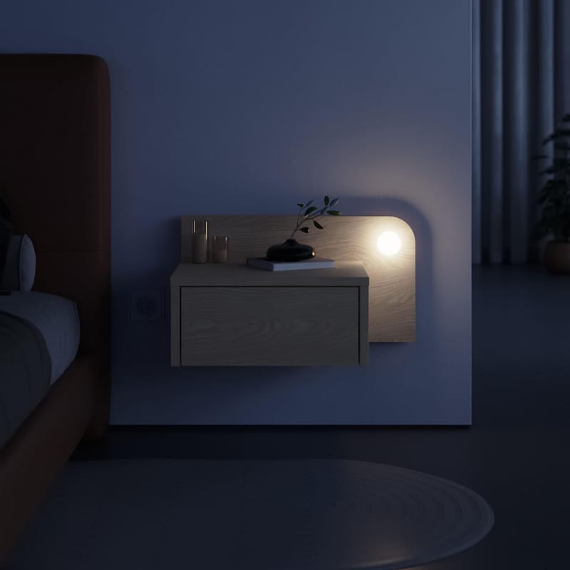Nosina Sängbord 52 cm - kräm - Möbler - Sovrum - Sängbord