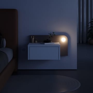 Nosina Sängbord 52 cm - Vitt och ljus mocka - Möbler - Sovrum - Sängbord