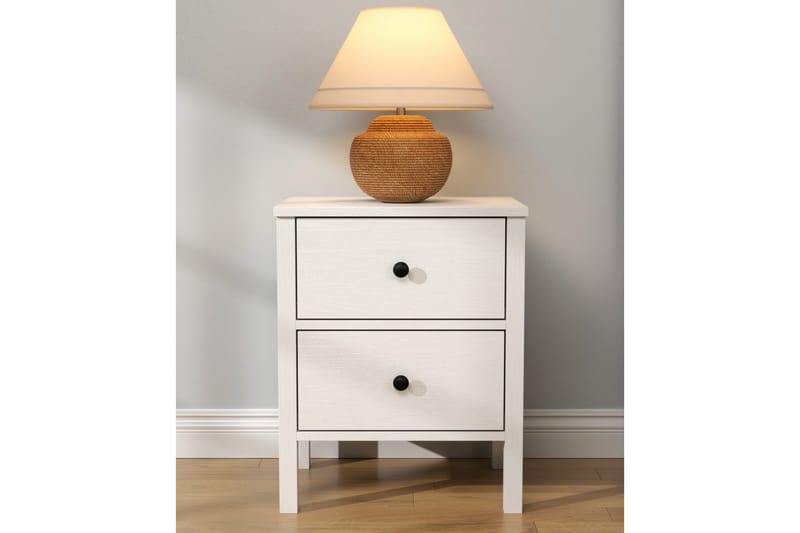Odelis Sängbord 50 cm - Natur/Vit - Möbler - Sovrum - Sängbord