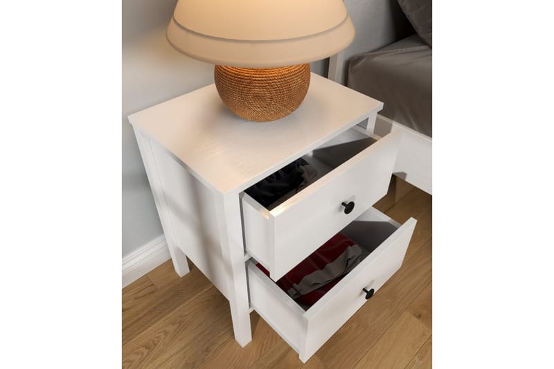 Odelis Sängbord 50 cm - Natur/Vit - Möbler - Sovrum - Sängbord