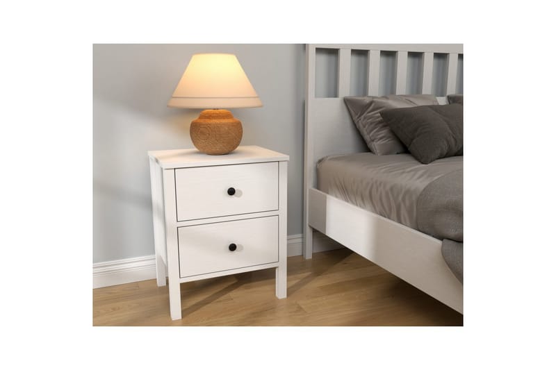 Odelis Sängbord 50 cm - Natur/Vit - Möbler - Sovrum - Sängbord