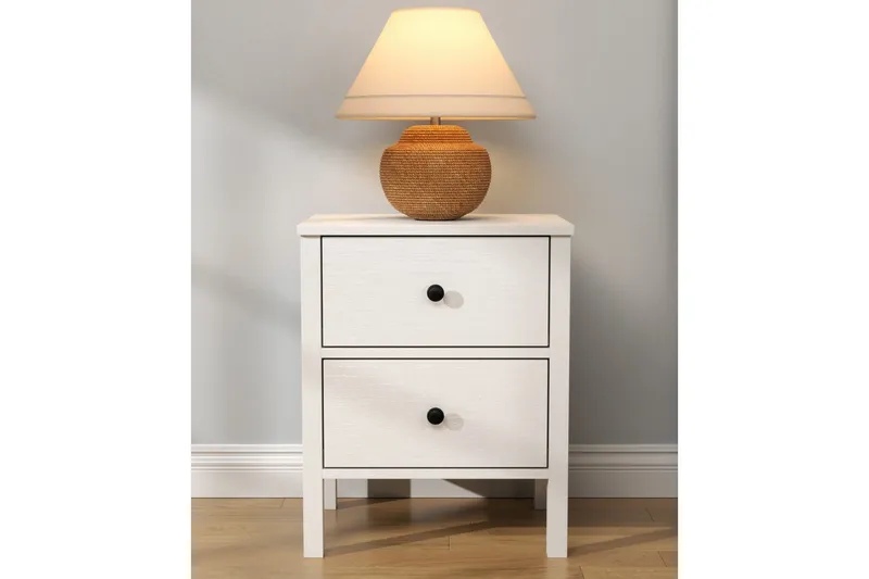 Odelis Sängbord 50 cm - Natur/Vit - Möbler - Sovrum - Sängbord