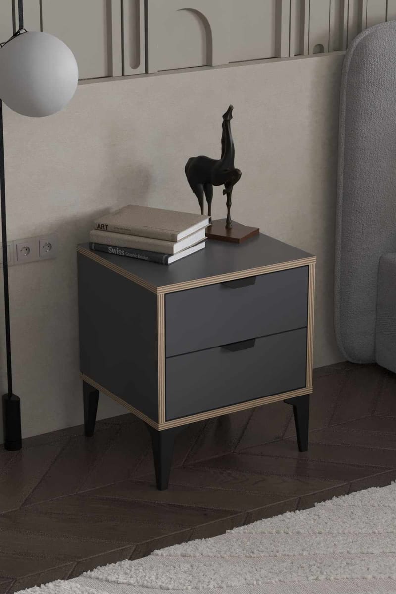 Olyros Nattduksbord 45 cm - Antracit - Möbler - Sovrum - Sängbord