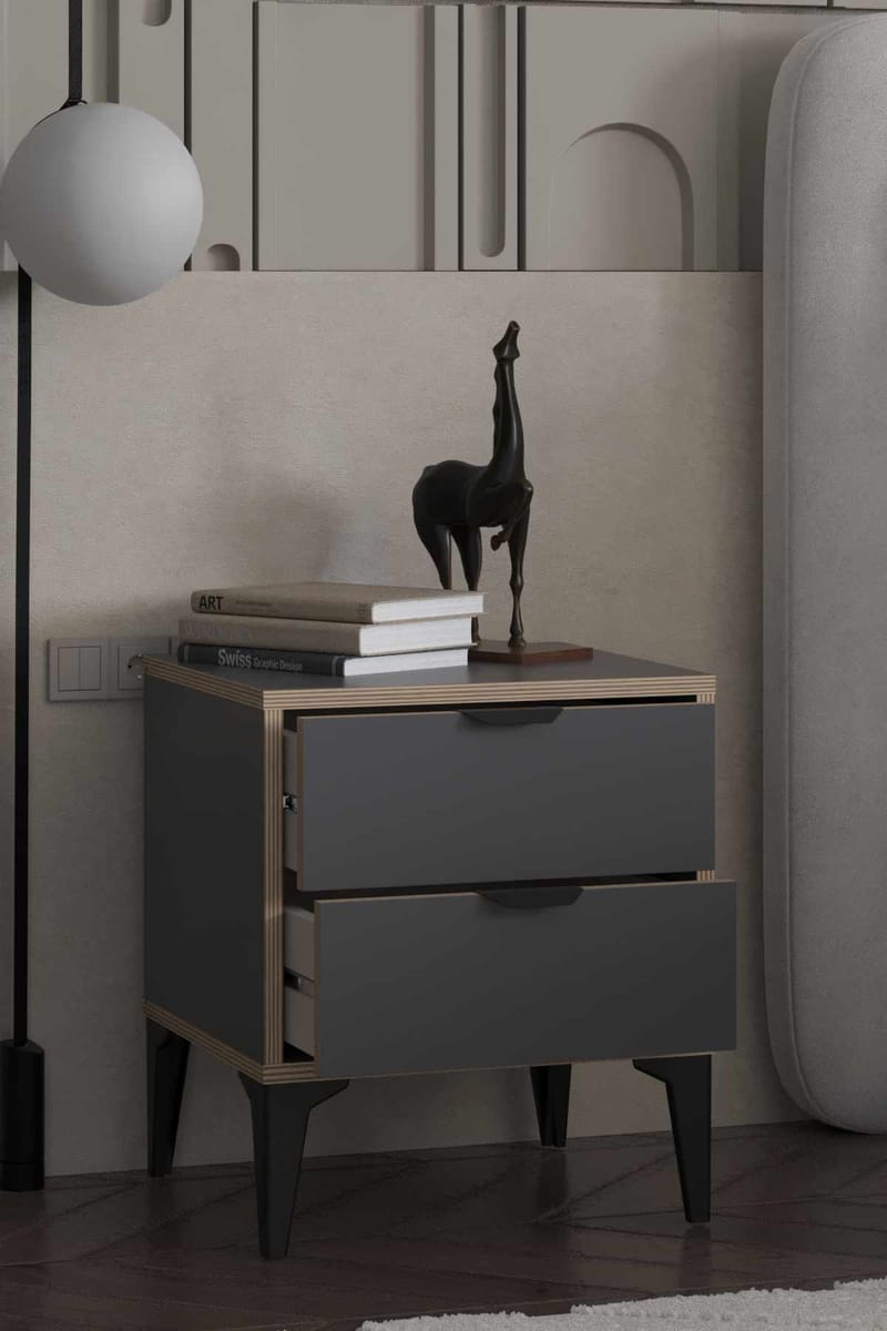Olyros Nattduksbord 45 cm - Antracit - Möbler - Sovrum - Sängbord