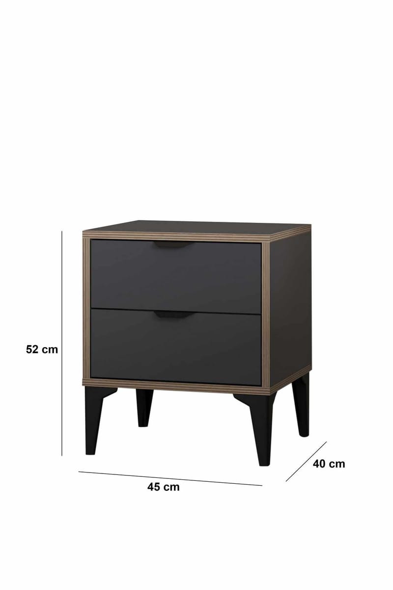Olyros Nattduksbord 45 cm - Antracit - Möbler - Sovrum - Sängbord