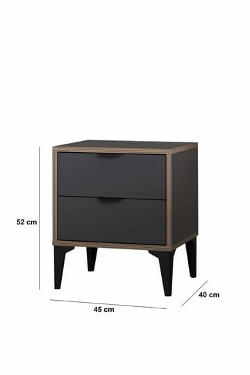 Olyros Nattduksbord 45 cm - Antracit - Möbler - Sovrum - Sängbord