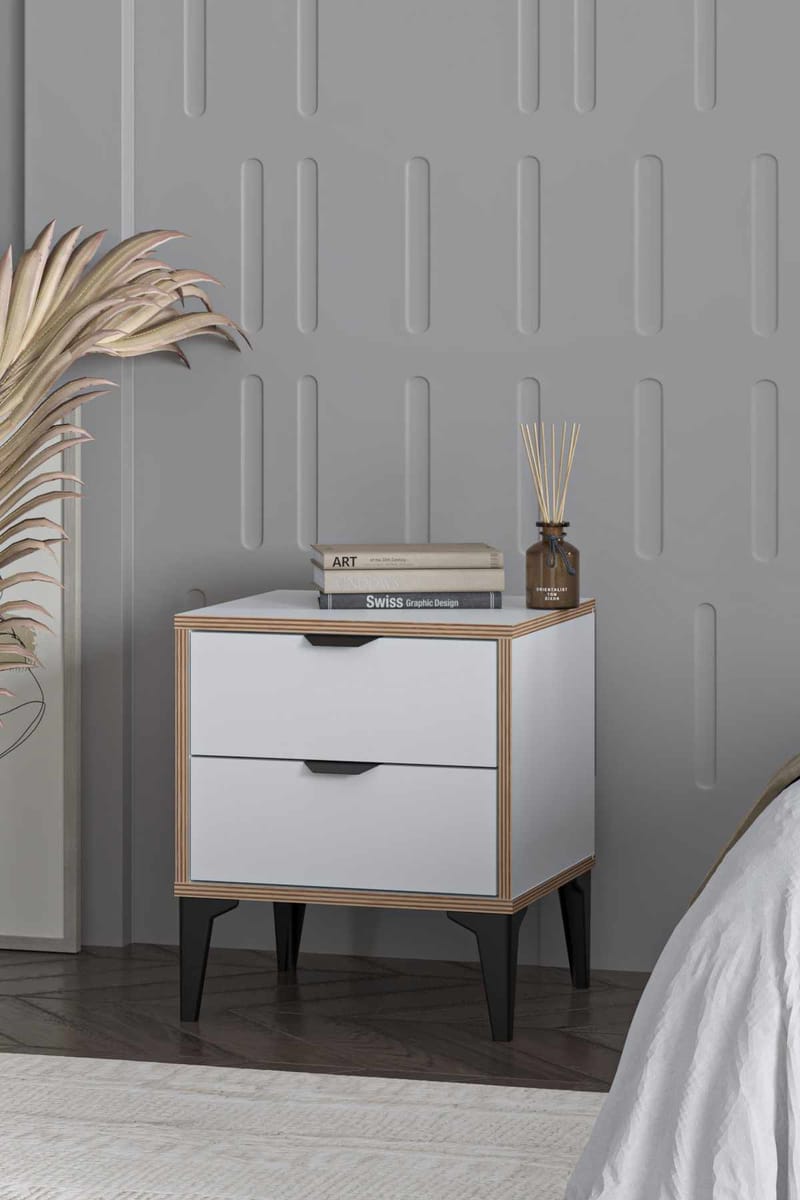 Olyros Nattduksbord 45 cm - Vit - Möbler - Sovrum - Sängbord