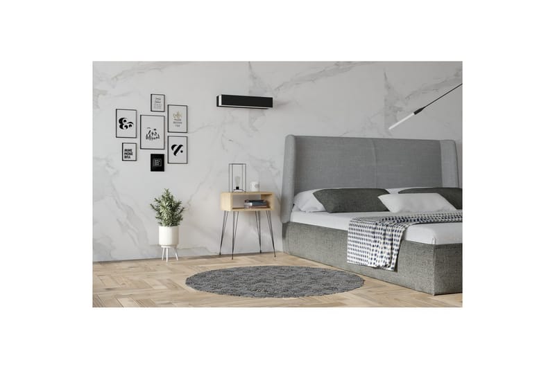 Omren Sängbord 45 cm - Ek/Svart - Möbler - Sovrum - Sängbord