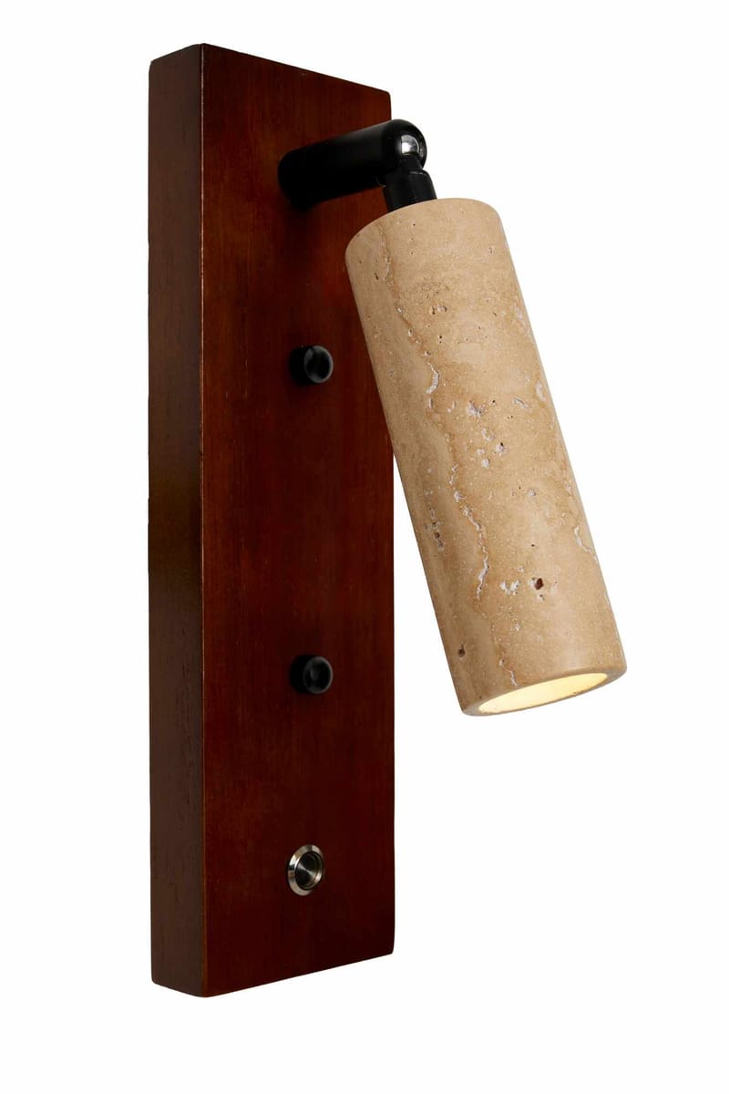 Orvyn Vägglampa 13 cm - Beige Valnöt - Belysning - Inomhusbelysning & lampor - Vägglampor & väggbelysning