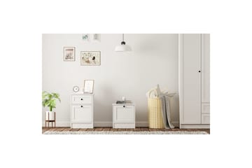 Ovril Sängbord 45 cm - Matt Vit - Möbler - Sovrum - Sängbord