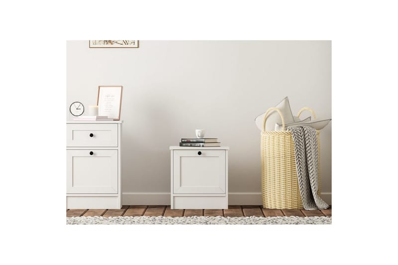 Ovril Sängbord 45 cm - Matt Vit - Möbler - Sovrum - Sängbord