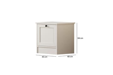 Ovril Sängbord 45 cm - Matt Vit - Möbler - Sovrum - Sängbord