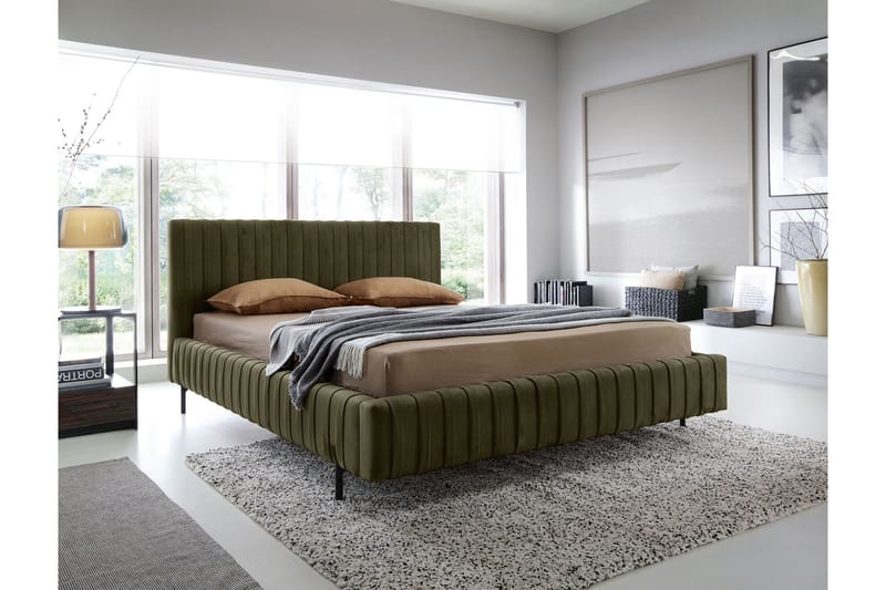 Plissa Sängram 140x200 cm - Grön - Möbler - Sovrum - Sängram & sängstomme