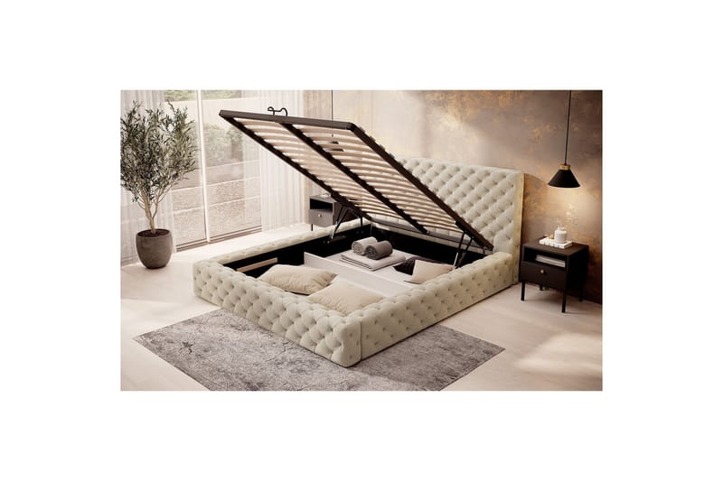 Princce Sängram 140x200 cm - Beige - Möbler - Sovrum - Sängram & sängstomme