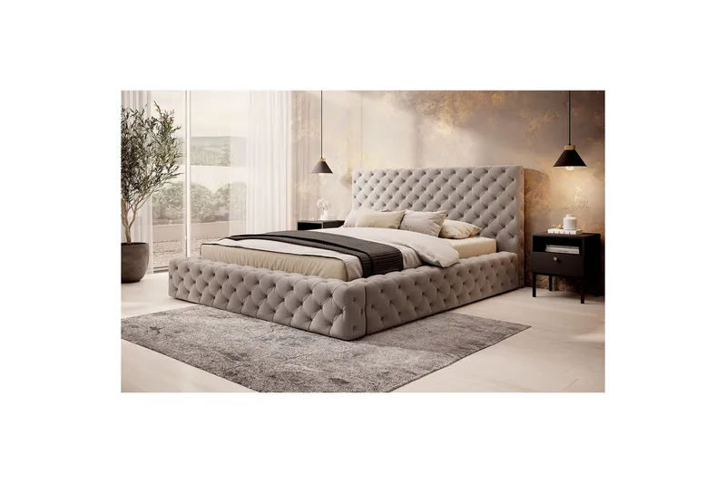 Princce Sängram 160x200 cm - Beige - Möbler - Sovrum - Sängram & sängstomme