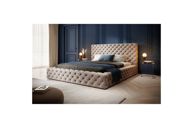 Princce Sängram 160x200 cm - Beige - Möbler - Sovrum - Sängram & sängstomme