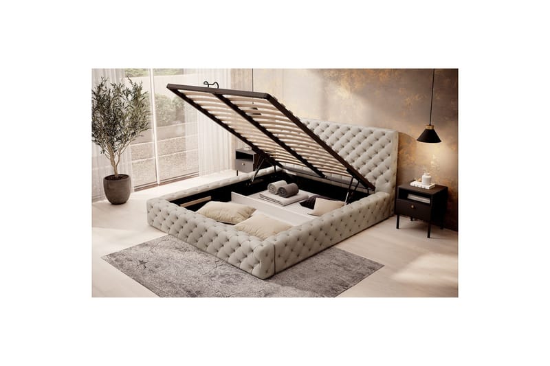 Princce Sängram 160x200 cm - Beige - Möbler - Sovrum - Sängram & sängstomme