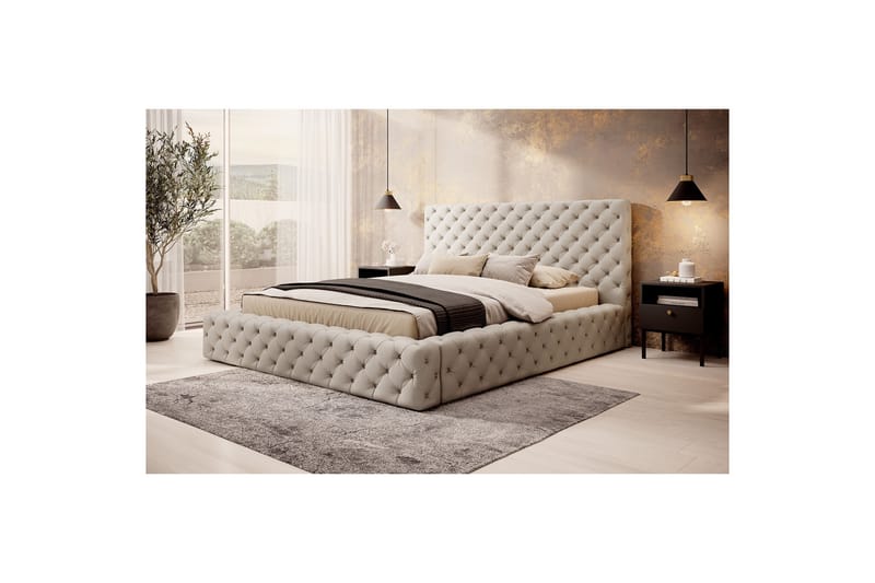 Princce Sängram 160x200 cm Beige - Möbler - Sovrum - Sängram & sängstomme