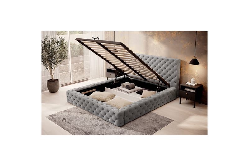 Princce Sängram 180x200 cm - Grå - Möbler - Sovrum - Sängram & sängstomme