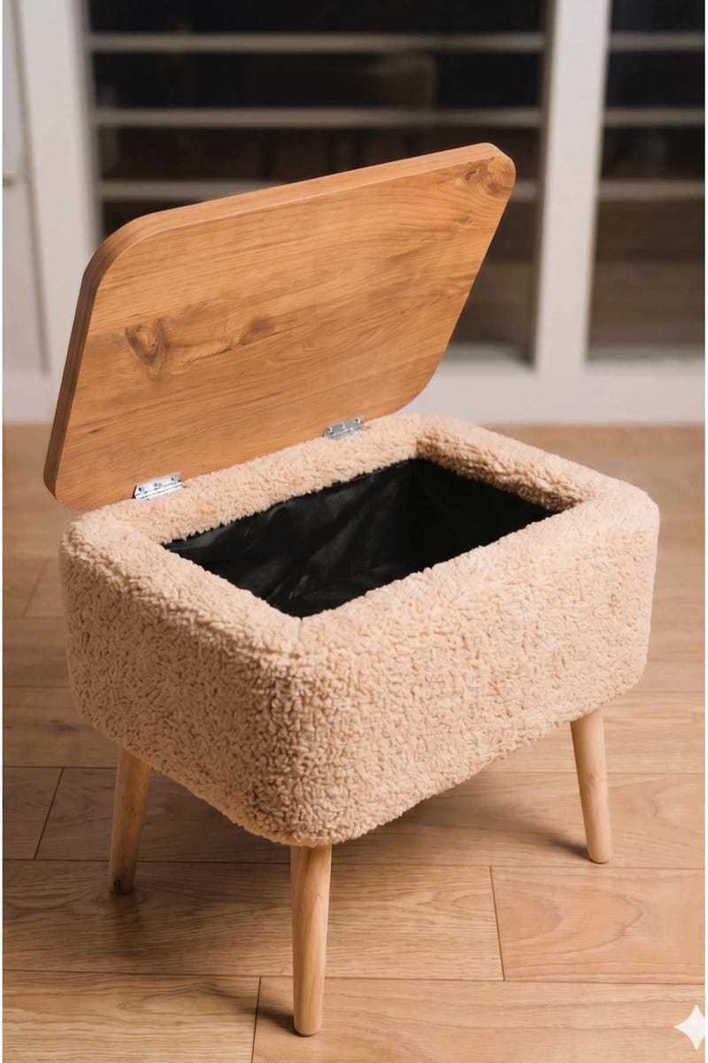 Queno Sängbord 60x55x30 cm - Beige och natur - Möbler - Sovrum - Sängbord