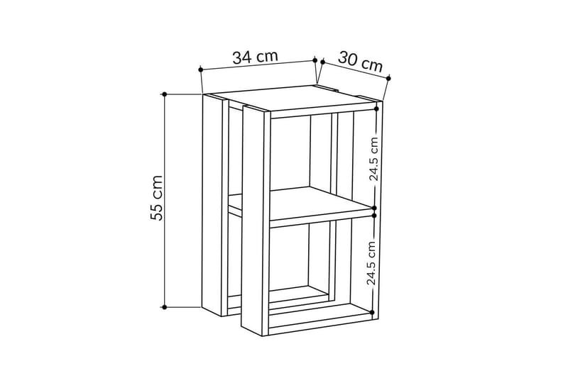 Quival Sängbord 30 cm - Multifärgad - Möbler - Sovrum - Sängbord