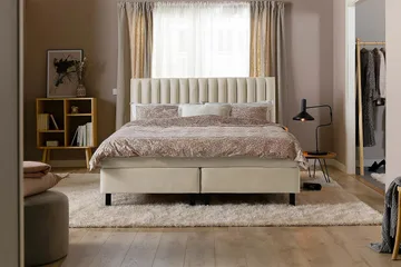 Rakel Sänggavel 180cm - Beige/Sammet - Möbler - Sovrum - Sänggavlar