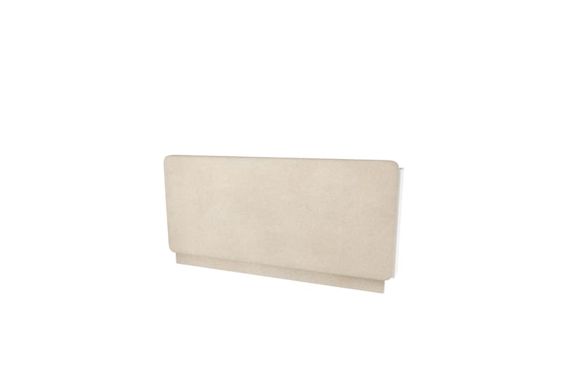 Rauk Sänggavel 150 cm, Beige/Vit