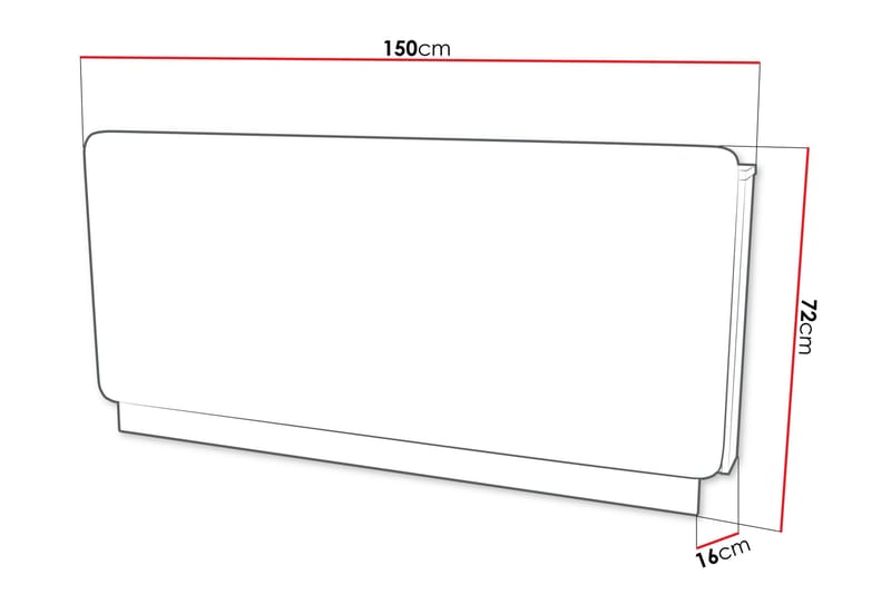 Rauk Sänggavel 150 cm - Blå/Vit - Möbler - Sovrum - Sänggavlar
