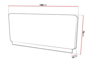 Rauk Sänggavel 150 cm - Vit - Möbler - Sovrum - Sänggavlar