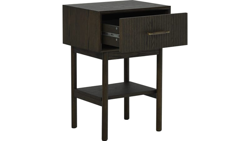 Råvika Sängbord 1 låda 66 cm - Brunlackad ek - Möbler - Sovrum - Sängbord
