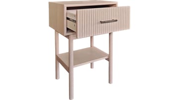 Råvika Sängbord 1 låda 66 cm - Vitpigmenterad ek - Möbler - Sovrum - Sängbord