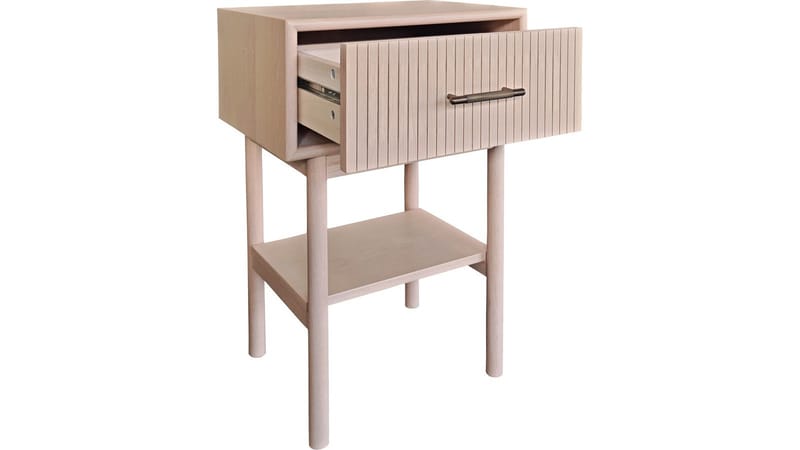 Råvika Sängbord 1 låda 66 cm - Vitpigmenterad ek - Möbler - Sovrum - Sängbord