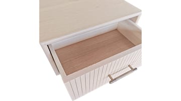 Råvika Sängbord 1 låda 66 cm - Vitpigmenterad ek - Möbler - Sovrum - Sängbord