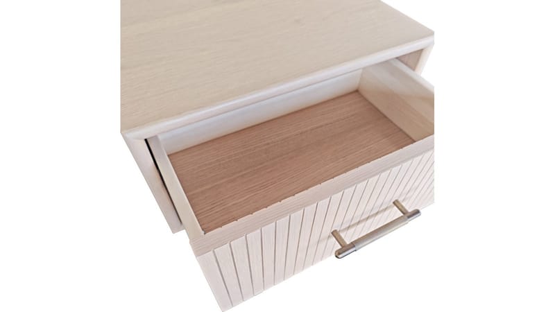 Råvika Sängbord 1 låda 66 cm - Vitpigmenterad ek - Möbler - Sovrum - Sängbord