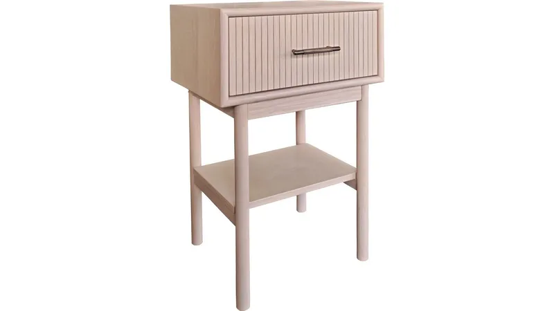 Råvika Sängbord 1 låda 66 cm - Vitpigmenterad ek - Möbler - Sovrum - Sängbord