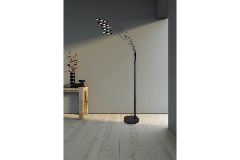 Reed LED Golvlampa borstad stål - Borstad stål - Möbler - Sovrum - Sovrumslampa