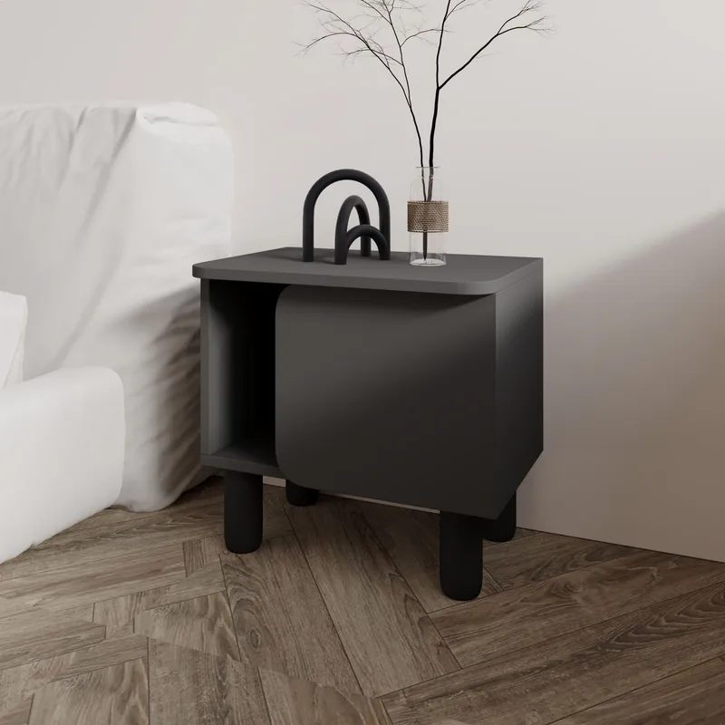 Relento Nattduksbord 50x48,6x30 cm - Antracit - Möbler - Sovrum - Sängbord