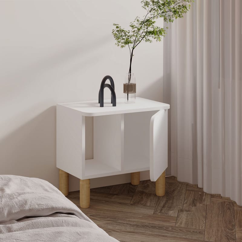 Relento Nattduksbord 50x48,6x30 cm - Vit - Möbler - Sovrum - Sängbord