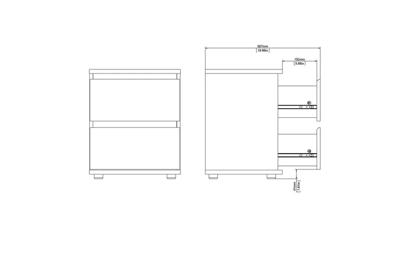 Rengo Sängbord 40,2 cm - Natur - Möbler - Sovrum - Sängbord