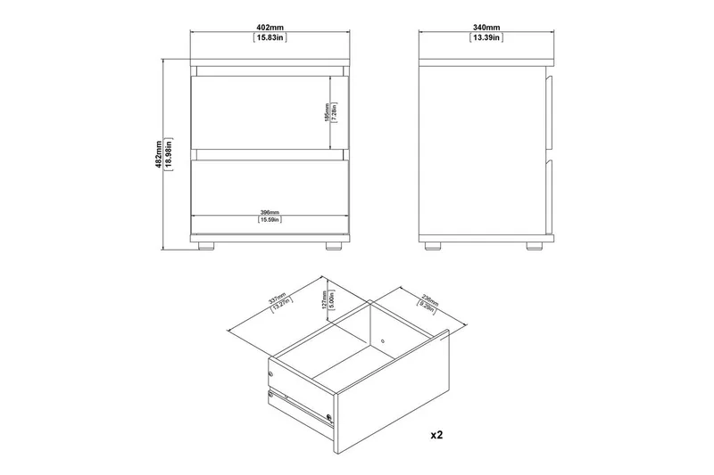Rengo Sängbord 40,2 cm - Natur - Möbler - Sovrum - Sängbord