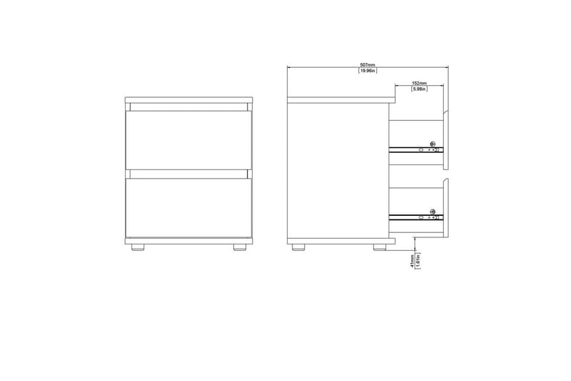 Rengo Sängbord 40,2 cm - Natur - Möbler - Sovrum - Sängbord