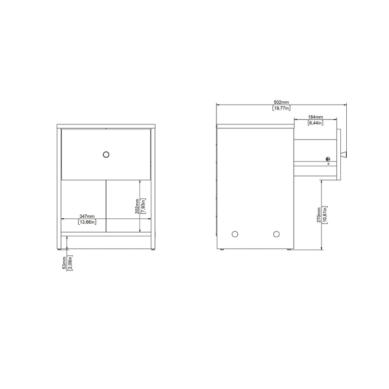 Renor Nattduksbord 38x30x48 cm - Möbler - Sovrum - Sängbord