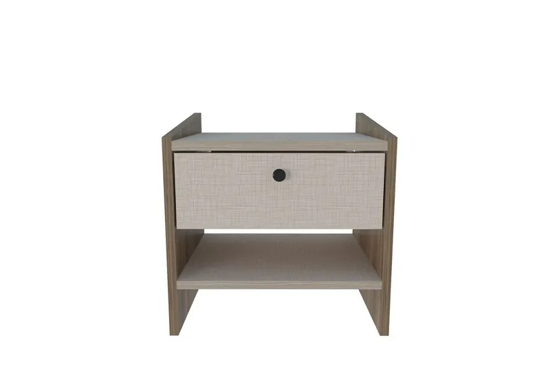 Retzow Sängbord, Valnöt/Beige