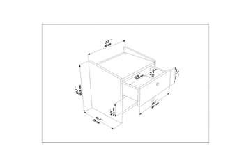 Retzow Sängbord - Valnöt/Beige - Möbler - Sovrum - Sängbord