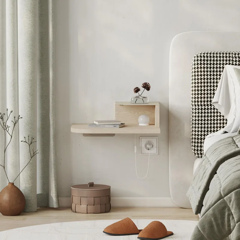 Rilina Sängbord 40 cm - Cream - Möbler - Sovrum - Sängbord