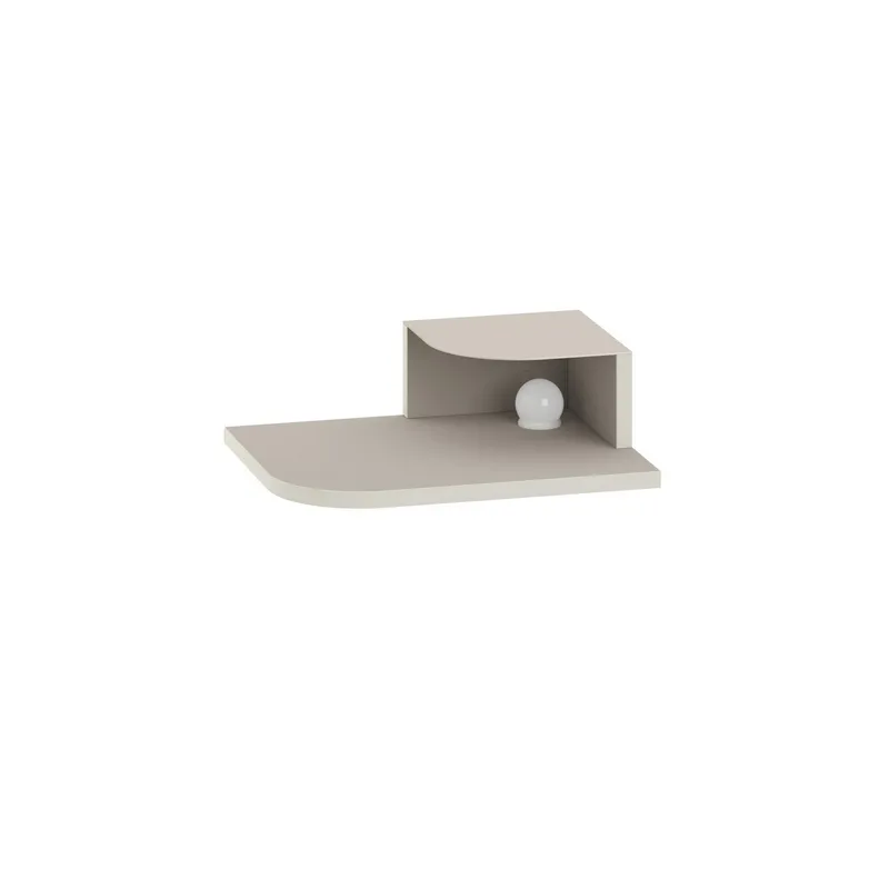 Rilina Vägghängt Sängbord 40 cm med Ljust Träutseende, Förvaring med Hylla och LED-belysning - Beige - Möbler - Sovrum - Sängbord