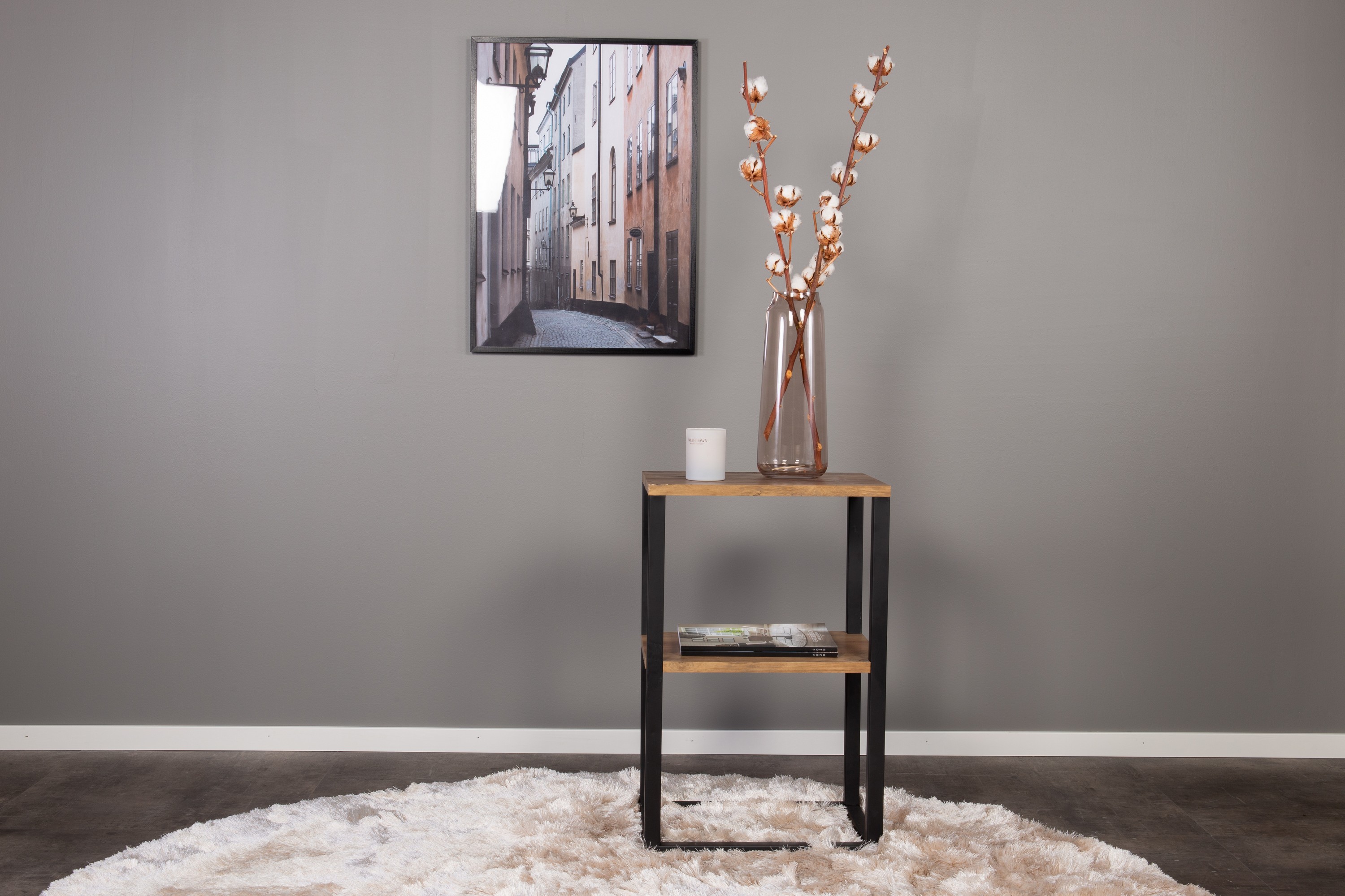 rise sängbord 30 cm - svart